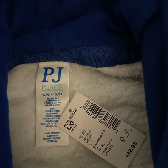 The Children’s Place Boy’s One piece Zip Front Footless Fleece Pajamas Large - Picture 2 of 2